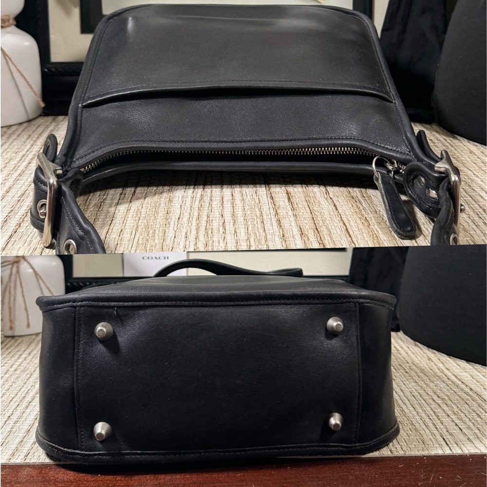 ❤️SOLD❤️Vintage Coach Black Legacy Zip Bag #9966 - Picture 6 of 10